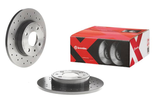 Brembo 03-05 Lexus GS300/GS430/IS300 Front Premium Xtra Cross Drilled UV Coated Rotor