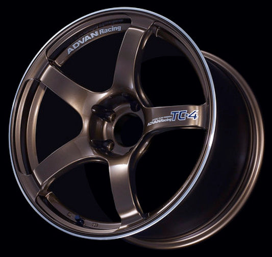 Advan TC4 17x8.5 +50 5x114.3 Racing Umber Bronze and Ring Wheel