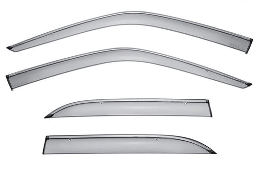 WellVisor Window Deflectors w/ Chrome Trim